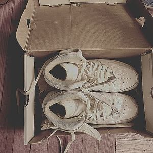 Airforce 1 mid 07, Nike sneakers. White, brand new- worn once.  Size 11.5